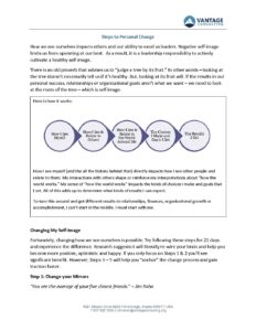 Steps to Personal Change – Christian Muntean