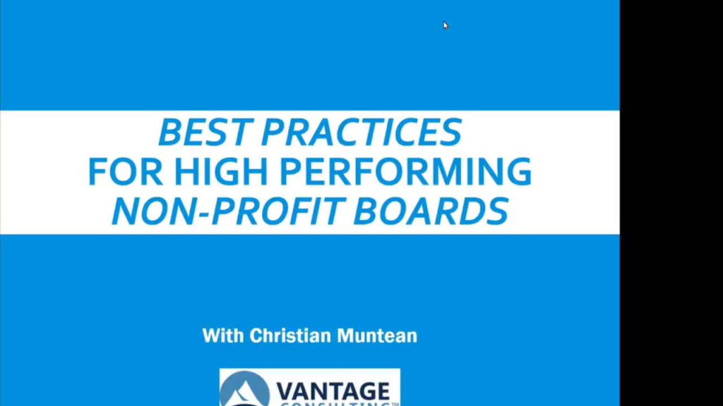 Best Practices for High-Performing Nonprofit Boards
